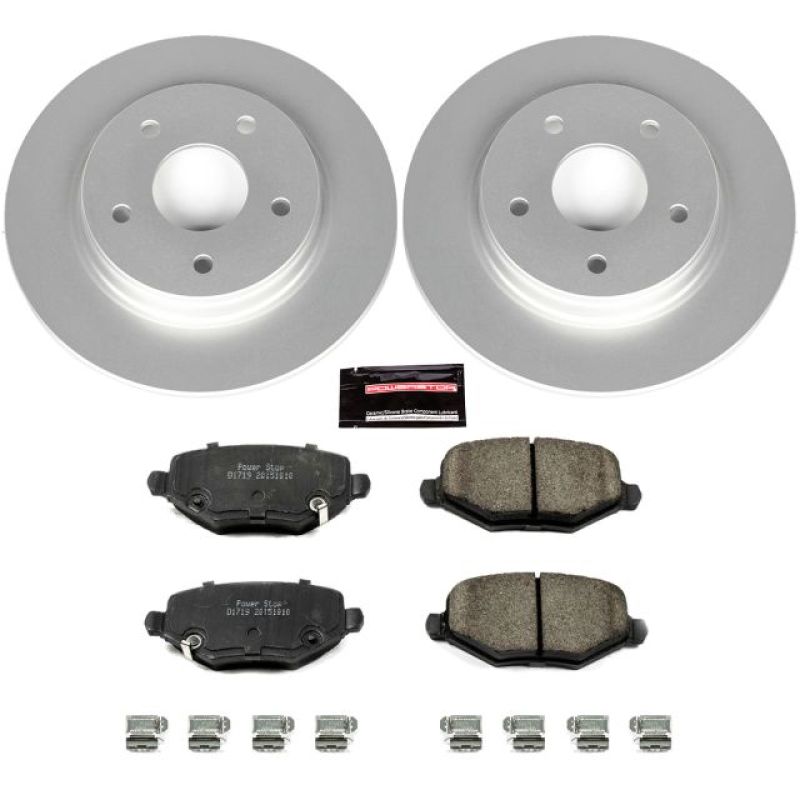 PSB Z17 Evolution Coated Kit - Power Stop 12-16 Chrysler Town & Country Rear Z17 Evolution Geomet Coated Brake Kit