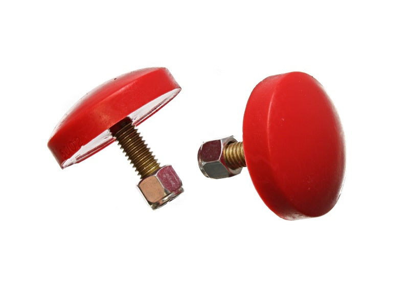 ES Bump Stops - Red - Energy Suspension Low Profile Red Bump Stop Set 11/16 inch Tall / 2 inch dia. (2 per set)