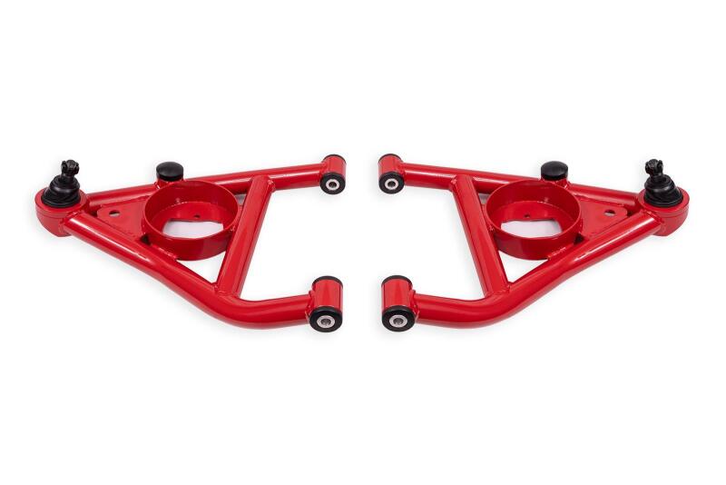 BMR Control Arms - BMR 67-69 Chevrolet Camaro w/Rear Bump Stops Lower A-Arms w/ STD Ball Joint (Delrin) - Red