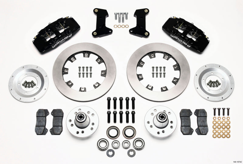 WIL Dynapro Brake Kit - Wilwood Dynapro 6 Front Hub Kit 12.19in 74-80 Pinto/Mustang II Disc Spindle only