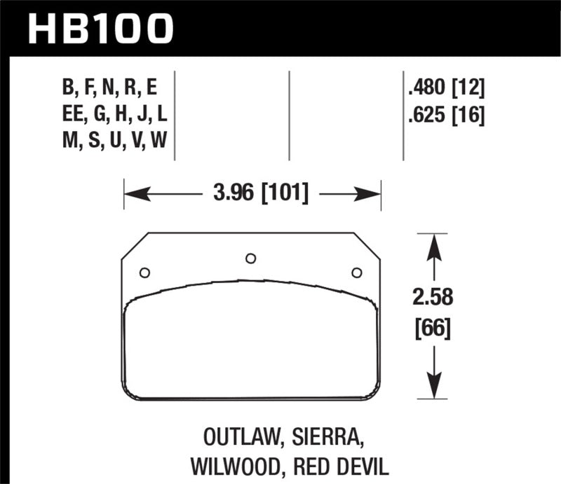 HAWK HPS Brake Pad Sets - Hawk Wilwood Dynalite Caliper HPS Street Brake Pads