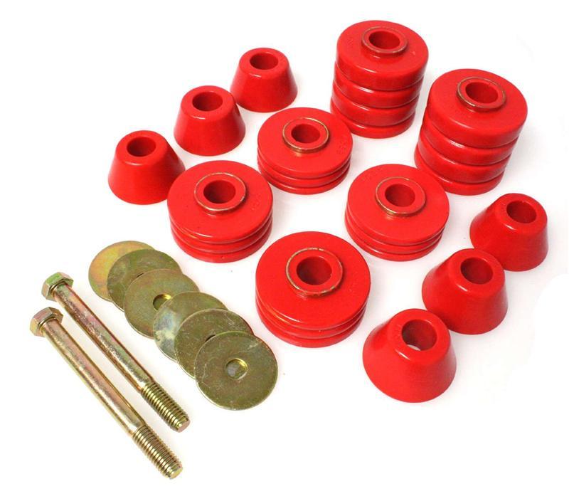 ES Subframe Bushings - Red - Energy Suspension 90-94 Mitsubishi Eclipse FWD Red Sub-Frame Bushing Set