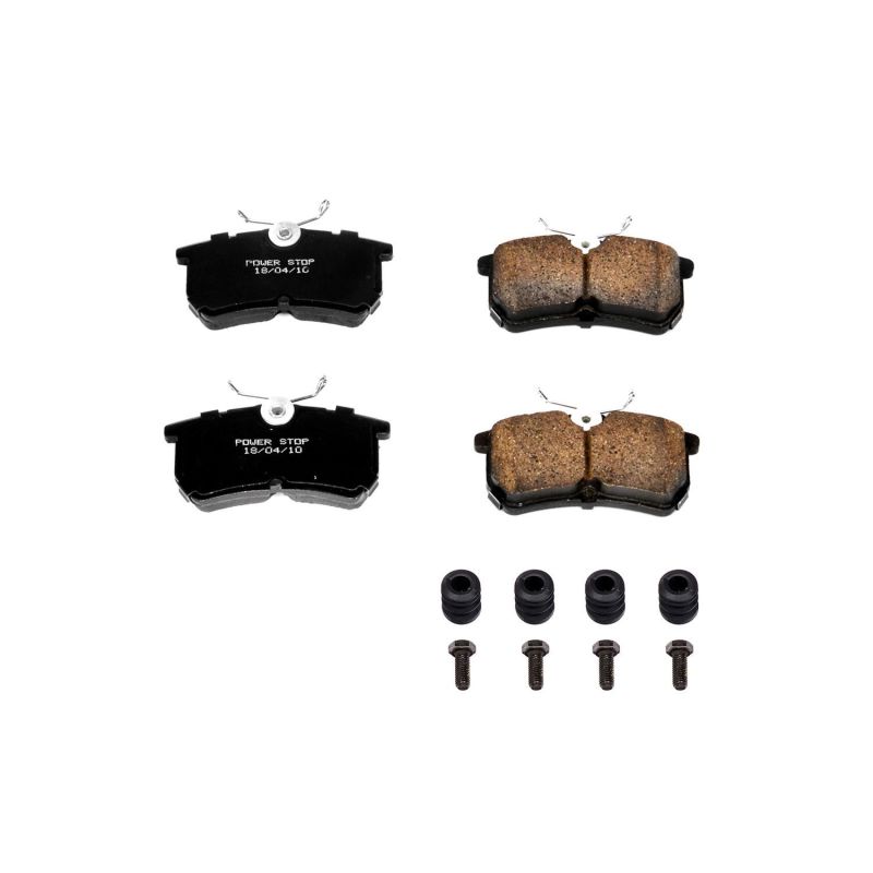 PSB Z17 Evolution Brake Pads - Power Stop 14-19 Ford Fiesta Rear Z17 Evolution Ceramic Brake Pads w/Hardware
