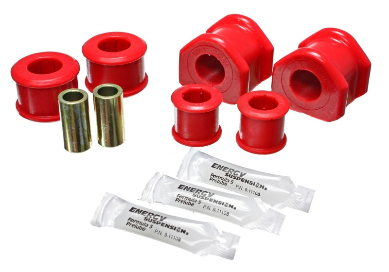 ES Sway Bar Bushings - Red - Energy Suspension 11-13 Ford Mustang Red 24mm Rear Sway Bar Bushings