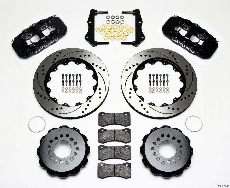 WIL Aero Brake Kit - Wilwood AERO4 Rear Kit 14.25in Drilled 2006-10 Magnum/Challenger/Charger/300C