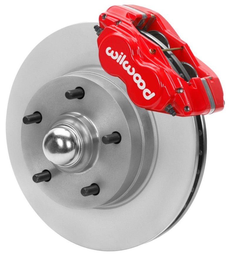 WIL Dynalite Brake Kit - Wilwood 70-81 FBody/75-79 A&XBody Dynalite Frt Brk Kit 11in Rtr Red Calipers Use w/ Pro Drop Spindle