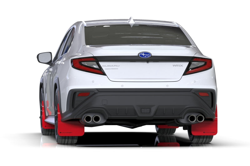 RAL UR Red Flap/Blk Logo - Rally Armor 22-25 Subaru WRX Red UR Mud Flap w/Black Logo