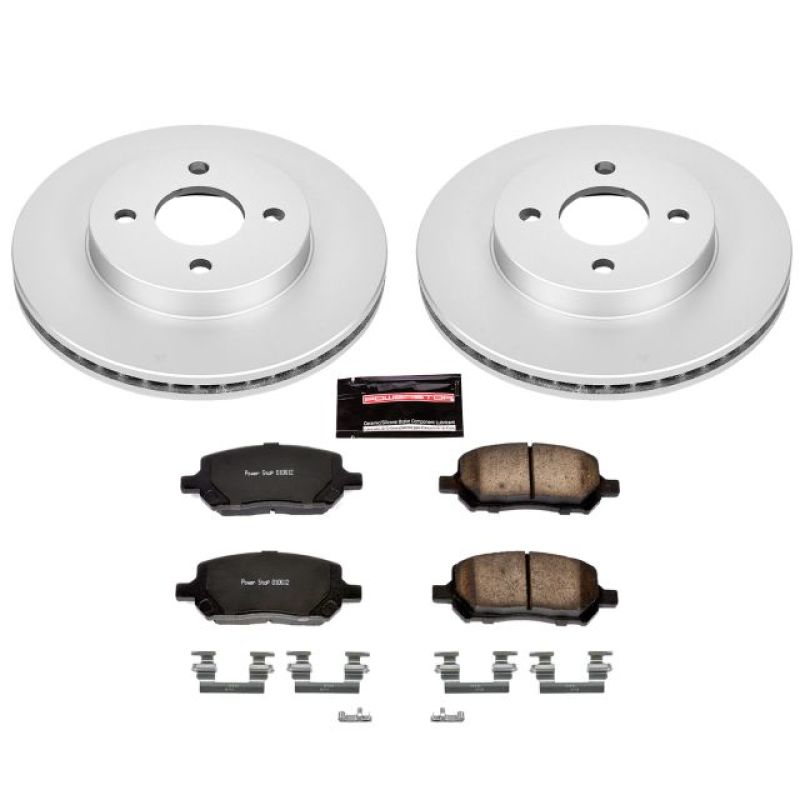 PSB Z17 Evolution Coated Kit - Power Stop 05-10 Chevrolet Cobalt Front Z17 Evolution Geomet Coated Brake Kit