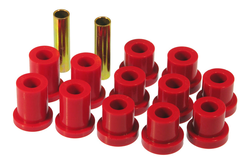 PRO Spring/Shackle Bush- Red - Prothane 56-57 Chevy Full Rear Spring Bushings - Red