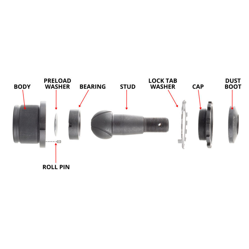 SYN Ball Joint Kits - Synergy Jeep JK/WJ HD Non-Knurled Adjustable Ball Joint Kit