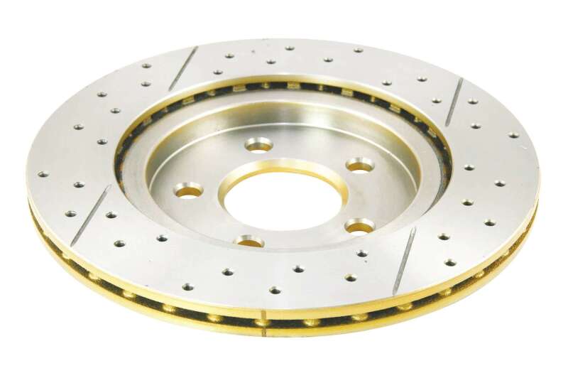 DBA Street Slot&Drill Rotors - DBA 05-14 Ford Mustang GT Rear Drilled & Slotted Street Series Rotor