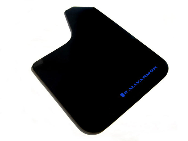 RAL Basic Blk Flap/Blue Logo - Rally Armor Universal Fit (No Hardware) Basic Black Mud Flap w/ Blue Logo