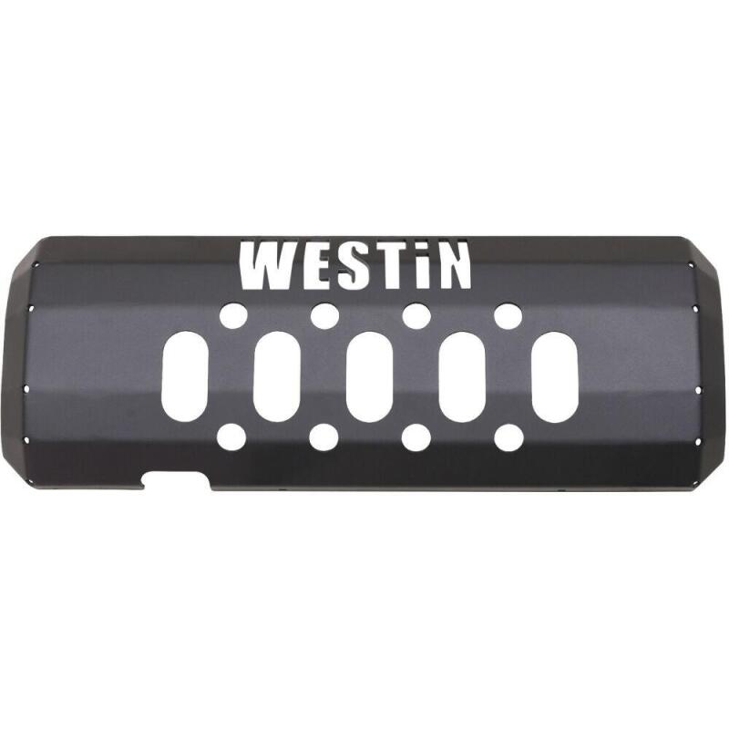 WES Skid Plates - Westin/Snyper 07-17 Jeep Wrangler Muffler Skid Plate - Textured Black