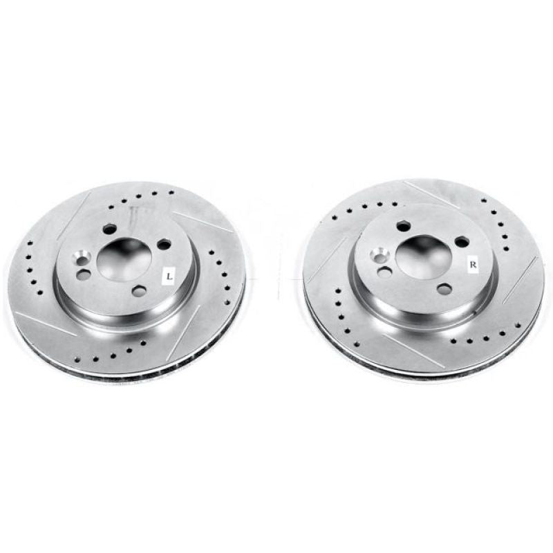 PSB Evolution Drill/Slot Rotor - Power Stop 07-16 Mini Cooper Front Evolution Drilled & Slotted Rotors - Pair