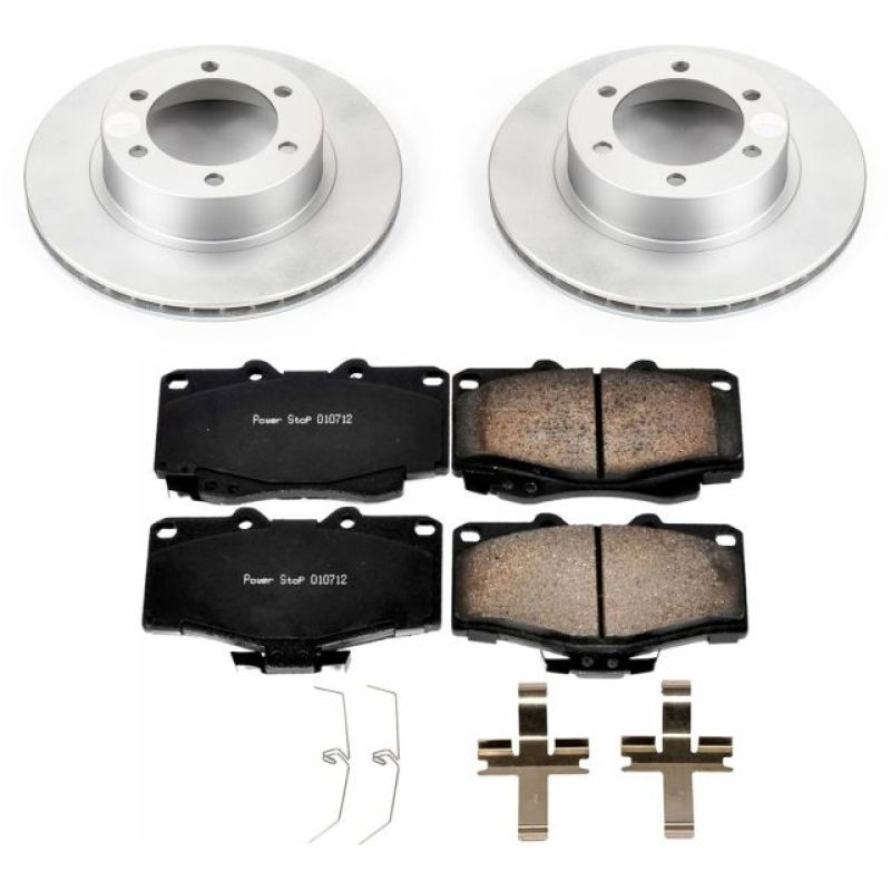 PSB Z17 Evolution Coated Kit - Power Stop 95-02 Toyota 4Runner Front Z17 Evolution Geomet Coated Brake Kit