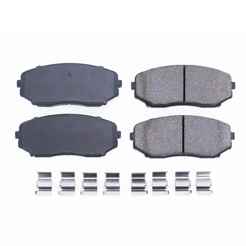 PSB Z17 Evolution Brake Pads - Power Stop 07-15 Ford Edge Front Z17 Evolution Ceramic Brake Pads w/Hardware