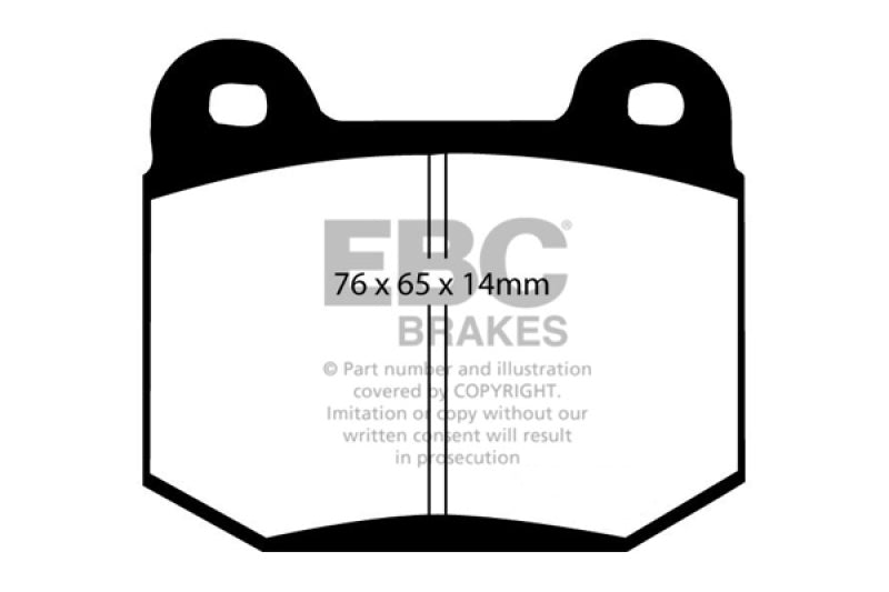 EBC Redstuff Brake Pad Sets - EBC 99-03 Mitsubishi Lancer Evolution 2.0 Turbo Redstuff Rear Brake Pads