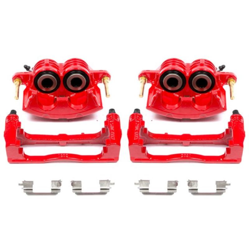 PSB Red Calipers - Power Stop 04-05 Buick Rainier Front Red Calipers w/Brackets - Pair