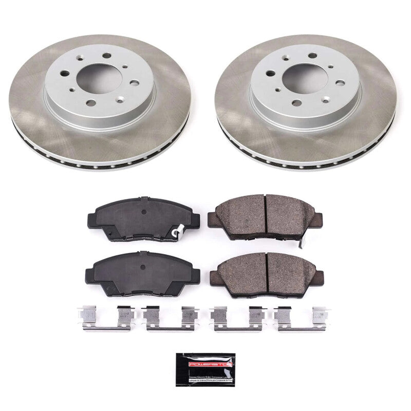 PSB Semi-Coated Rotor Kits - Power Stop 09-14 Honda Fit Front Semi-Coated Rotor Kit