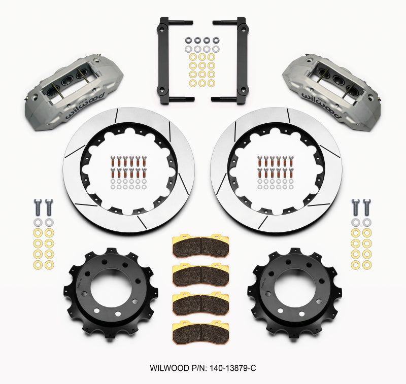 WIL TX6R Brake Kit - Wilwood TX6R Rear Kit 16.00in Clear Ano 1999-2010 GM Trk 2500 HD 4.84 Cntr