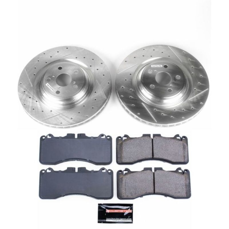 PSB Evolution Drill/Slot Rotor - Power Stop 10-17 Lexus LS460 Front Z23 Evolution Brake Kit