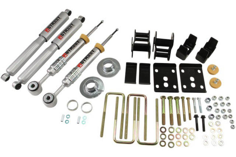 BT Lower Kit w SP Shocks - Belltech Lowering Kit 09-13 Ford F150 Ext Cab/Quad Cab Short Bed 2WD 2in or 3in F/4in Rear w/ Shocks