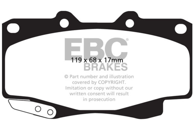 EBC Greenstuff Brake Pad Sets - EBC 99-04 Toyota Tacoma 4WD 2.7 Greenstuff Front Brake Pads