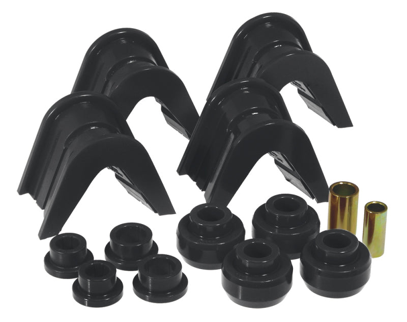 PRO Steering Bushings - Blk - Prothane 66-79 Ford Trucks 14-Piece Bushing Set - 4deg Offset - Black