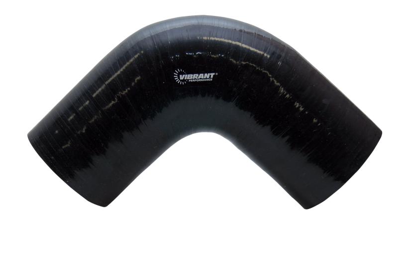 VIB 4 Ply Hoses - Vibrant 4 Ply Reinforced Silicone Elbow Connector - 2.25in I.D. - 90 deg. Elbow (BLACK)
