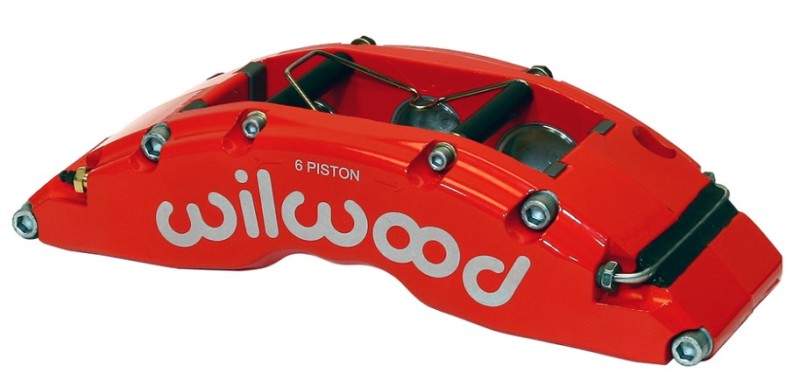 WIL TC6R Caliper - Wilwood Caliper-TC6R-Red 1.75/1.38/1.38in Pistons 1.38in Disc