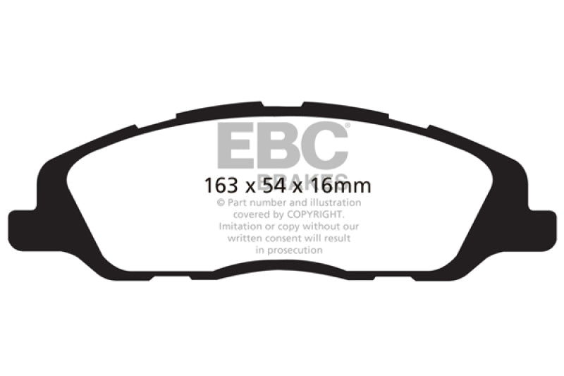 EBC Redstuff Brake Pad Sets - EBC 13-14 Ford Mustang 3.7 (A/T+Performance Pkg) Redstuff Front Brake Pads