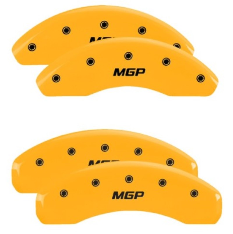 MGP Caliper Covers 4 Standard - MGP 4 Caliper Covers Engraved Front & Rear MGP Yellow Finish Black Char 2019 Toyota CH-R