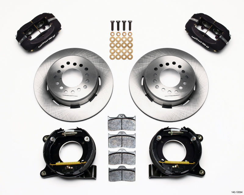 WIL Dynalite Brake Kit - Wilwood Forged Dynalite P/S Park Brake Kit Chevy C-10 2.42 Offset 5-lug