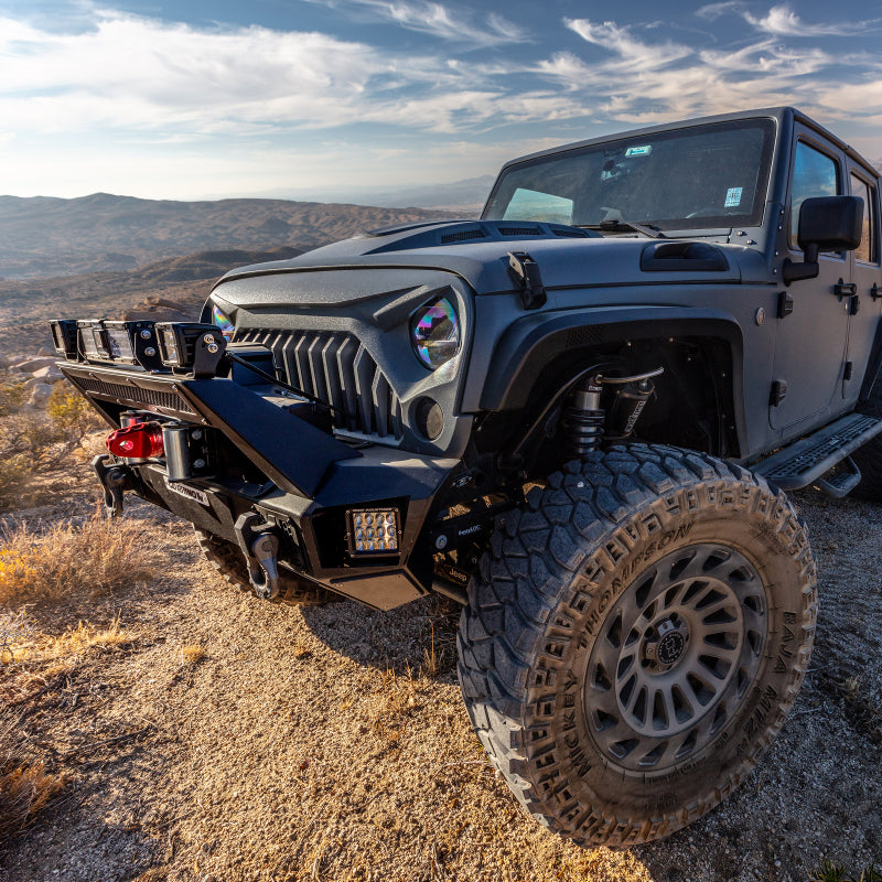 GOR Trailine Bumper - Go Rhino 07-20 Jeep Wrangler JL/JLU/JK/JKU/Gladiator JT Trailline Front Stubby Bumper