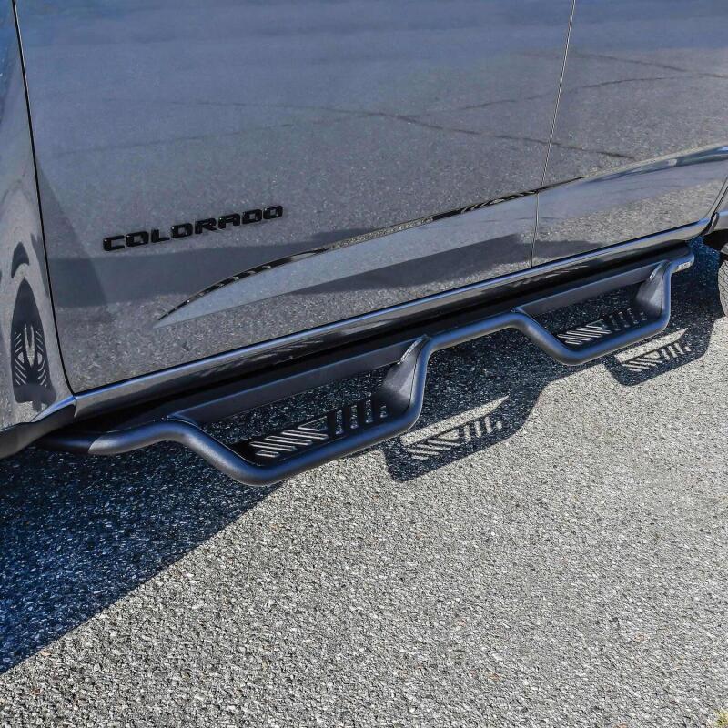 WES Nerf Bars - Outlaw - Westin 15-22 Chevrolet Colorado / GMC Canyon Crew Cab Outlaw Nerf Step Bars - Textured Black