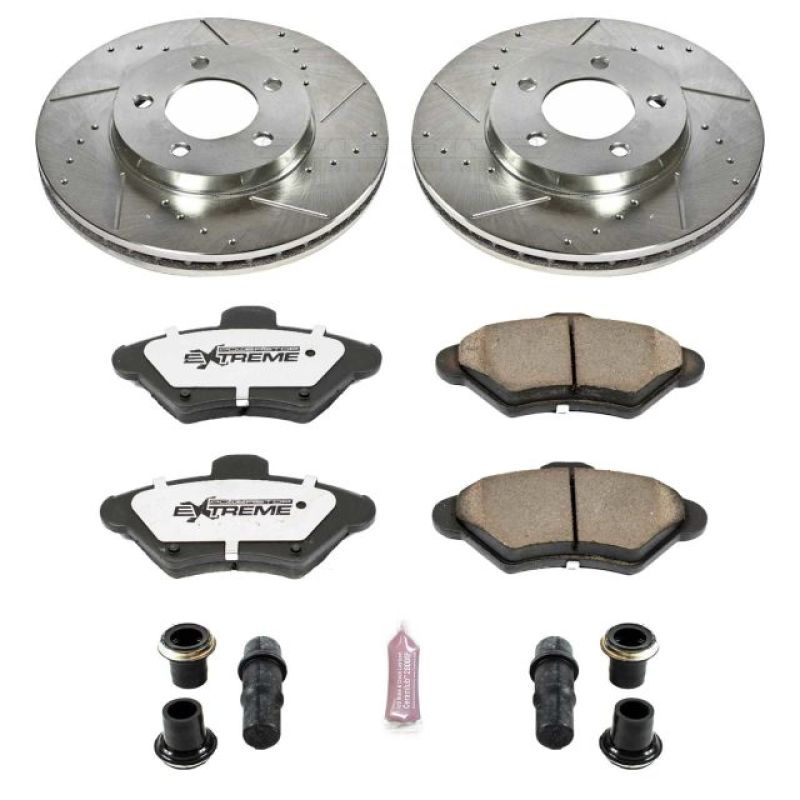 PSB Z26 Street Warrior Kit - Power Stop 93-97 Ford Thunderbird Front Z26 Street Warrior Brake Kit