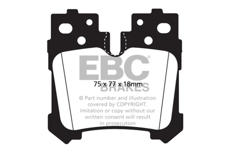 EBC Greenstuff Brake Pad Sets - EBC 07+ Lexus LS460 4.6 Greenstuff Rear Brake Pads