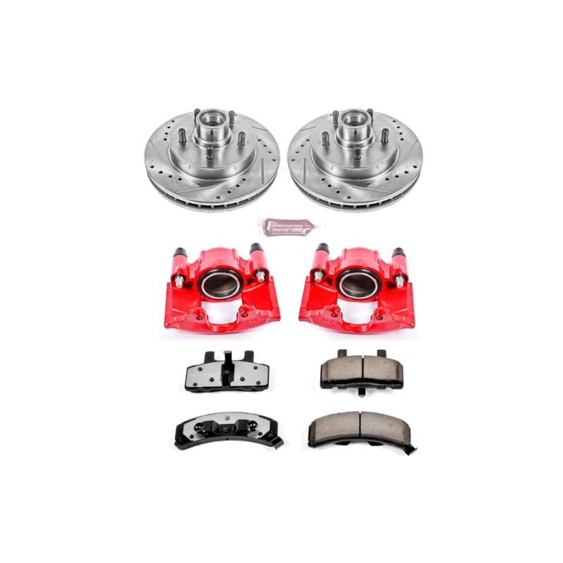 PSB Z36 Truck & Tow Kit - Power Stop 92-99 GMC Yukon Front Z36 Truck & Tow Kit w/Cals