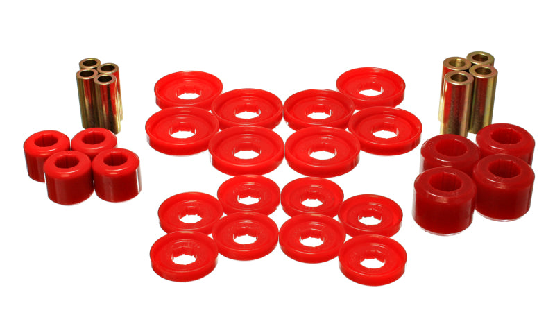 ES Cntrl Arm Bushings - Red - Energy Suspension 03-09 Dodge RAM 1500/2500/3500 Pickup Red Front End Control Arm Bushing Set