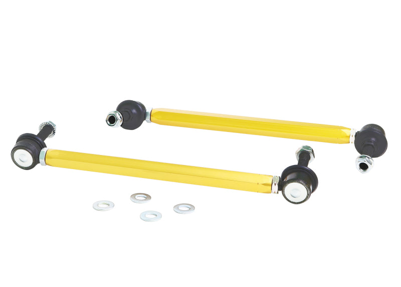 WL Sway Bar Links - Whiteline Universal Swaybar Link Kit 270mm-295mm Heavy Duty Adjustable 10mm Ball/Ball Style