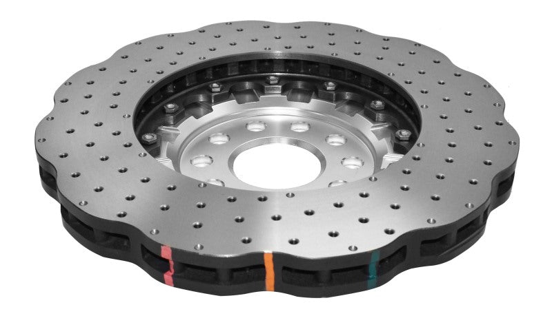 DBA 5000 Series Drilled Rotors - DBA 15-20 Volkswagen Golf R 3.6L Front 5000 Series Cross Drilled Rotor w/Silver Hat