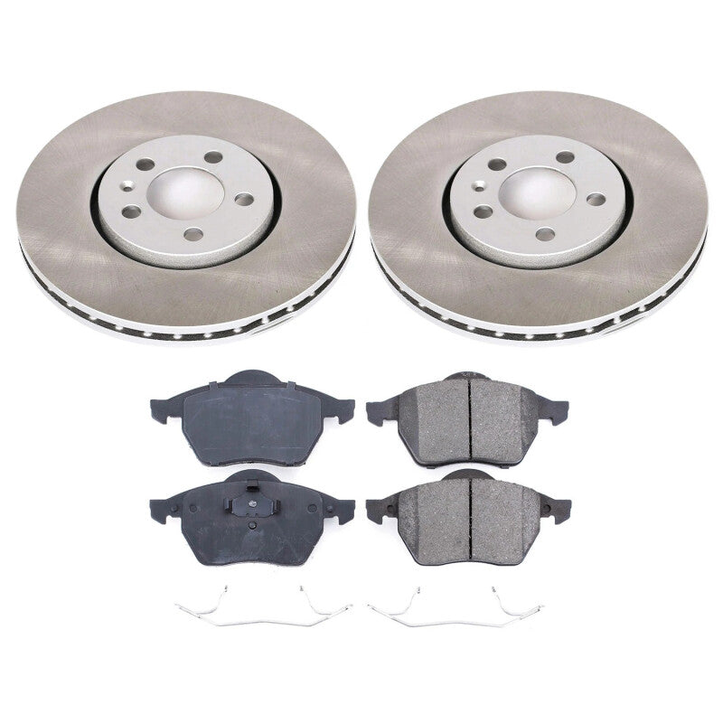 PSB Semi-Coated Rotor Kits - Power Stop 1999 Volkswagen Golf Front Semi-Coated Rotor Kit