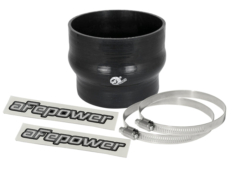 AFE Elbow Reducing Couplers - aFe Magnum FORCE CAI Silicone Coupling Kit (4in. ID to 3.5in. ID) 2.75in L Straight Reducer - Black