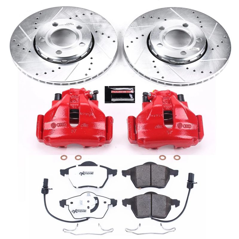 PSB Z26 Street Kit w/Cals - Power Stop 99-01 Audi A4 Front Z26 Street Warrior Brake Kit w/Calipers