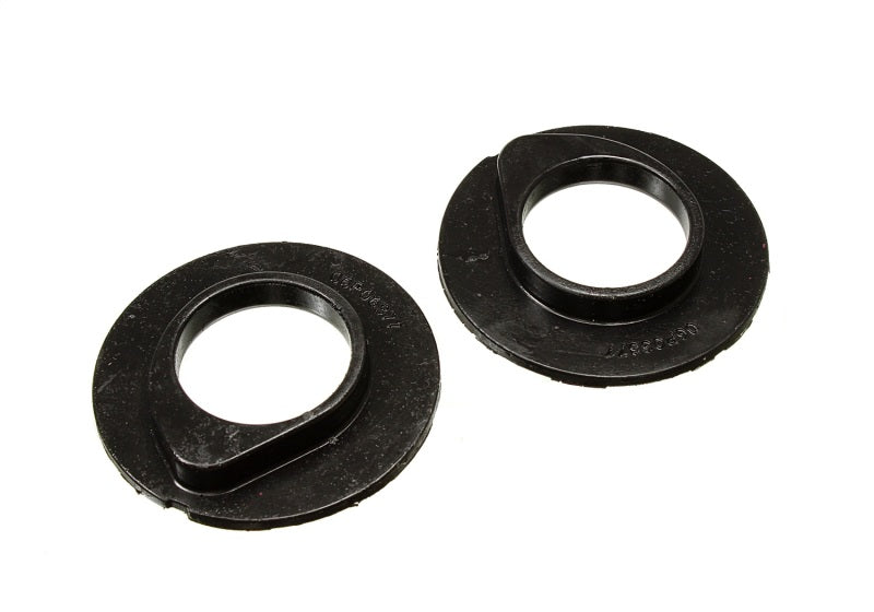 ES Spring Isolators - Black - Energy Suspension 90-96 Ford F-150/Ford Bronco Front Coil Spring Isolator Set - Black