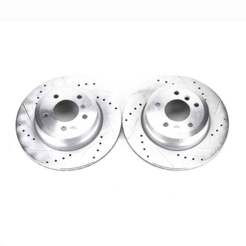 PSB Evolution Drill/Slot Rotor - Power Stop 08-13 BMW 135i Rear Evolution Drilled & Slotted Rotors - Pair