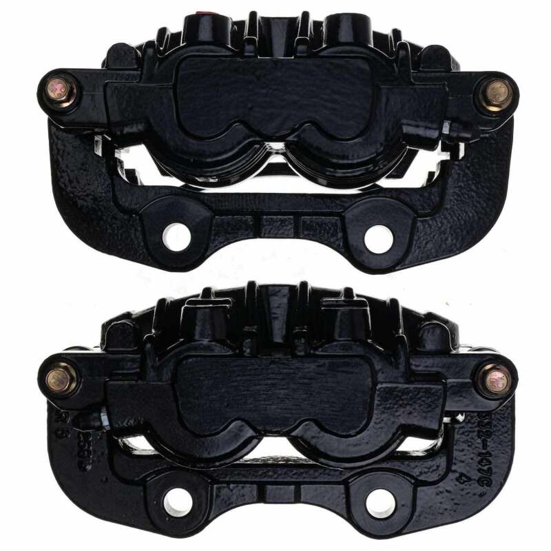 PSB Black Calipers - Power Stop 02-06 Cadillac Escalade Rear Black Caliper - Pair w/Bracket
