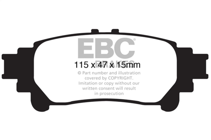 EBC Greenstuff Brake Pad Sets - EBC 13+ Lexus GS350 3.5 RWD Greenstuff Rear Brake Pads