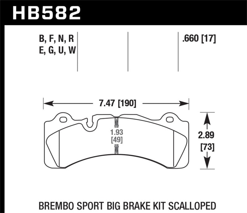 HAWK HPS 5.0 Brake Pad Sets - Hawk Brembo Caliper HPS 5.0 Performance Street Brake Pads