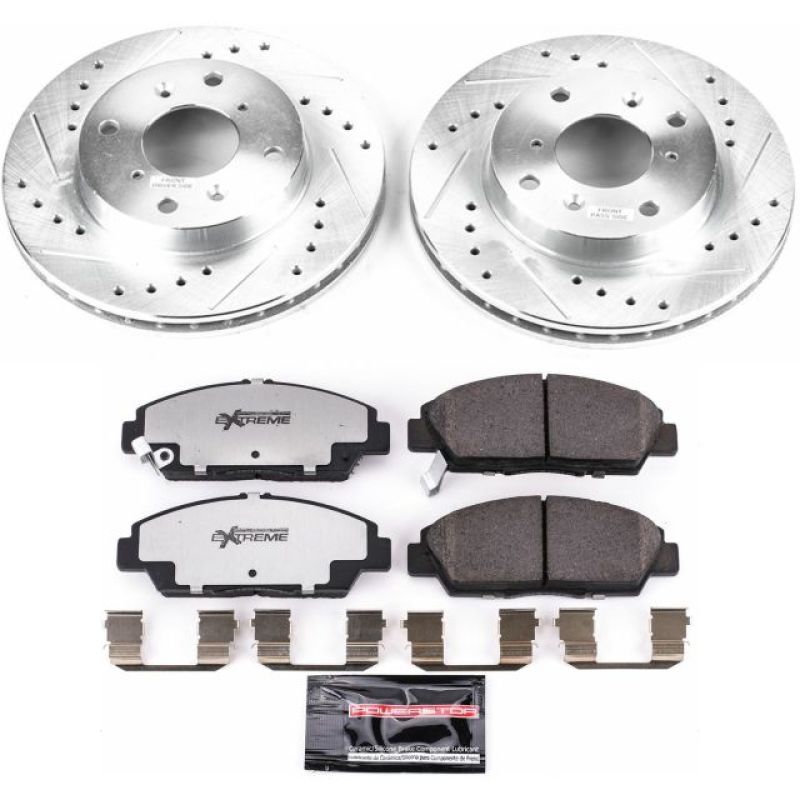 PSB Z26 Street Warrior Kit - Power Stop 92-96 Honda Prelude Front Z26 Street Warrior Brake Kit